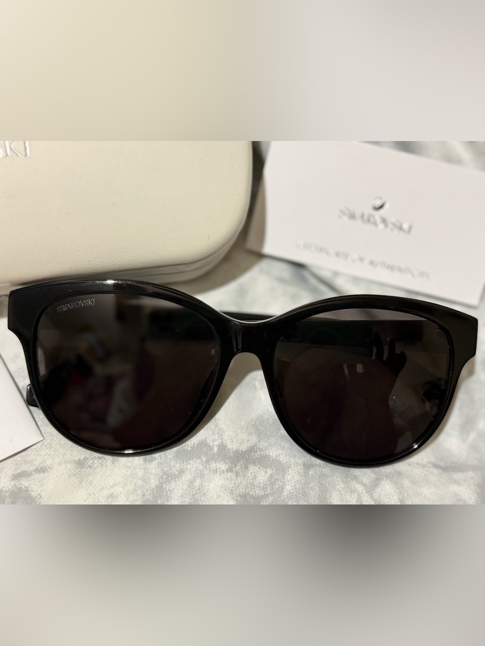 Swarovski Black Women’s Oversized Sunglasses